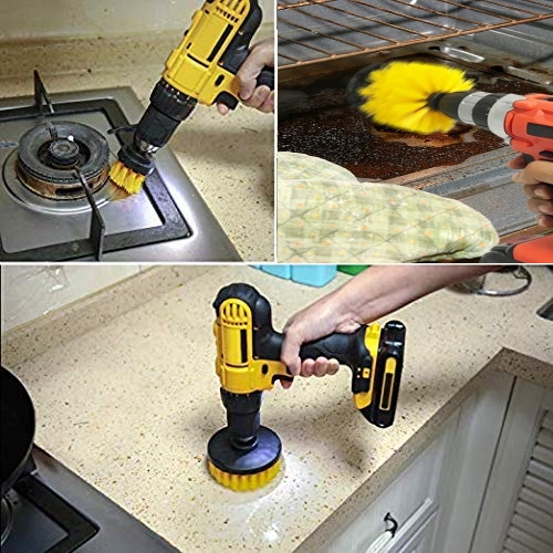 Stove and ovens are a nightmare to clean but with these drill brush attachments can be done quickly.