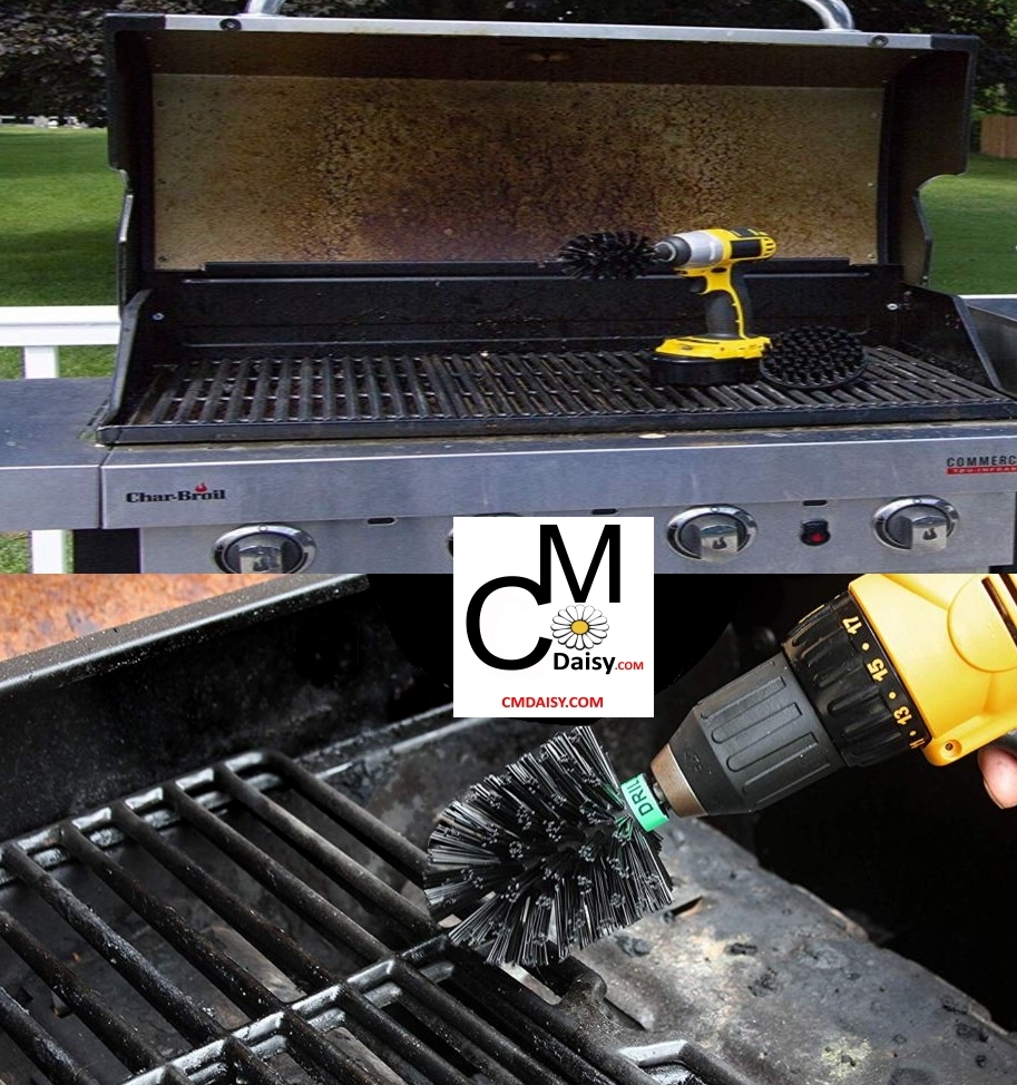 BBQs and grills are hard to clean but with these drill brushes, the job gets done quickly.
