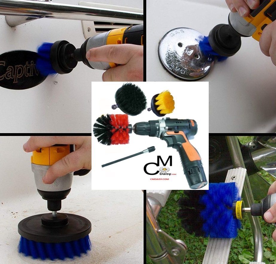 Different brush attachments for different jobs.