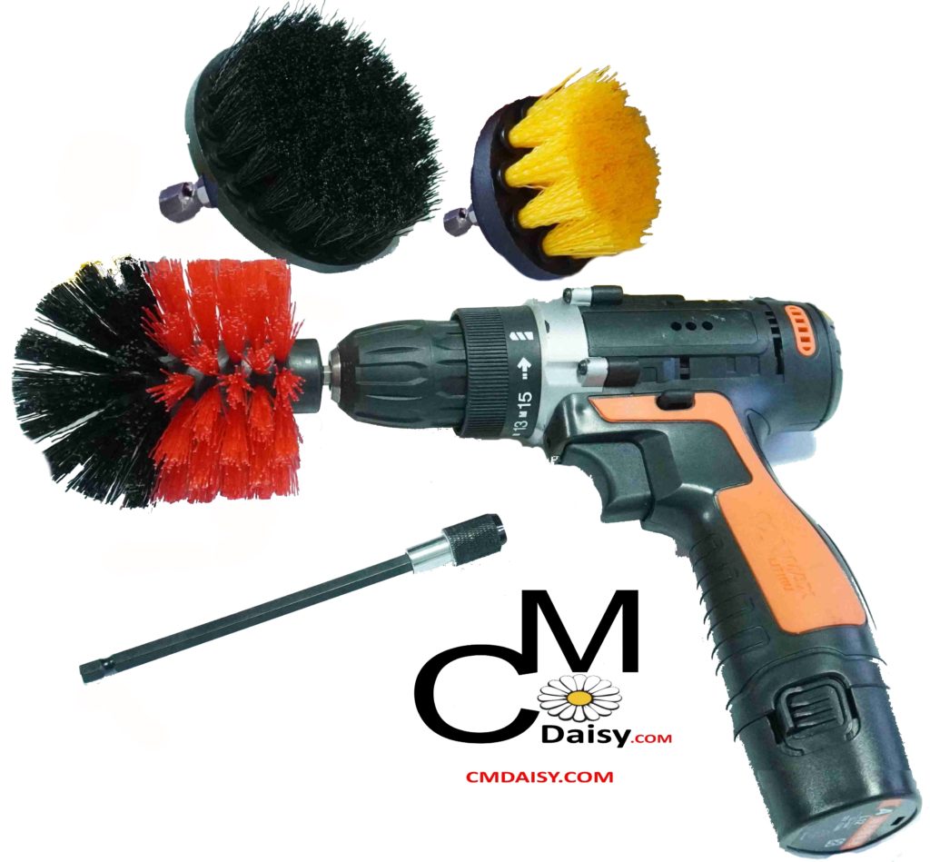 The drill brush and extender bundle on sale at Amazon.ca