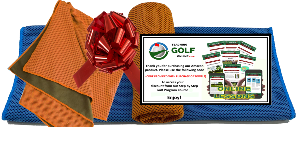 gift, cooling towels and golf lessons